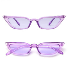 (Purple)Damen Cat Eye Transparent Sonnenbrille UV-Schutz Sonnenschutz Brille Material PC