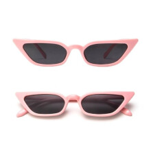 (Pink Gray)Damen Cat Eye Transparent Sonnenbrille UV-Schutz Sonnenschutz Brille Material PC