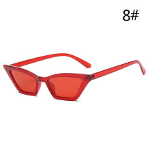 (Red)Damen Cat Eye Transparent Sonnenbrille UV-Schutz Sonnenschutz Brille Material PC