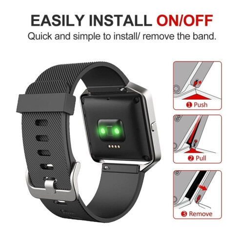 (Small,Orange)Sell Silicone Bracelet Wrist Band Strap Replace For Fitbit Blaze Smart Hot Watch 1