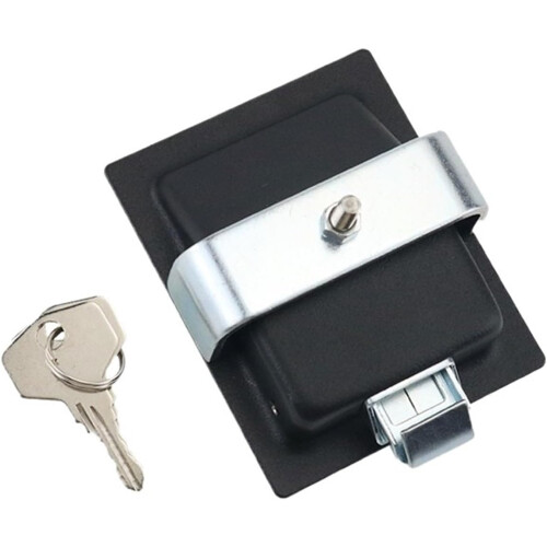 Industrial Cabinet Lock for Electrical Cabinets and Distribution Boxes, Black Iron, Secure Access Control 2