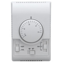 Thermostat Controller for Central Air Conditioning, 110220V Dual Mode Heating Cooling Switch White