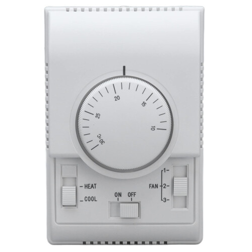 Thermostat Controller for Central Air Conditioning, 110220V Dual Mode Heating Cooling Switch White