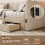 Beige Chenille Extendable Sofa Bed with Storage 4