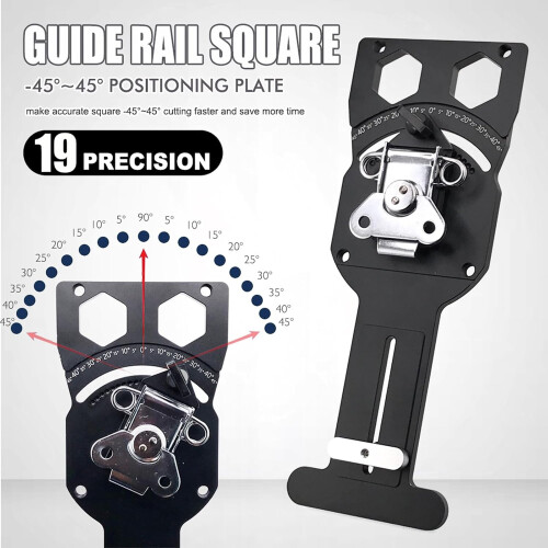 Adjustable Angle Track Saw Guide Rail Square for Precise Cuts with Stable Edge Support 2