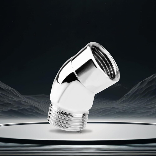 135 Degree Shower Head Adapter Solid Copper LeakProof Shower Arm Connector for Universal Use 1