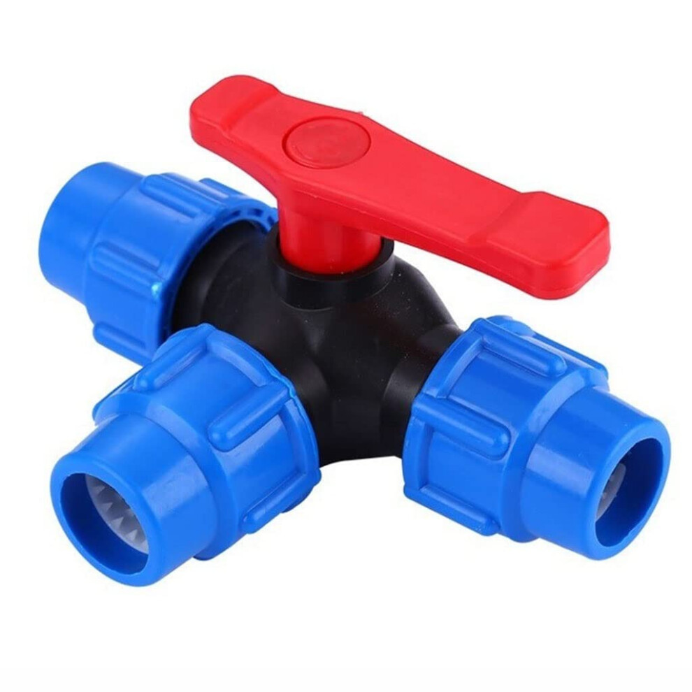 Pvc Three Way Ttype Ball Valve For Water Pipe, Durable Leakproof Quick Connect, 2 Inch 9169991220321