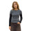 (L, Black) Womens Fall Tops Long Sleeve Crew Neck Casual Pullover Patchwork Soft Striped Shirts 1