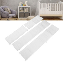 Weißer Babybettgitterrandschutz mit weichem Beißschutz und einfacher Installation