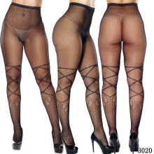 (3020) Sexy Girls Pantyhose Tattoo Lace Lace Cutout Biack Stockings Elastic Clothing