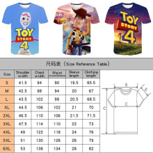 (Brown Toy Story,2XL)Camiseta gráfica manga curta filme Toy Story 4 feminina masculina estampa 3D casual