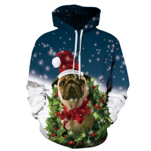 (#16 Brown Dog,L/XL)Herren Damen Weihnachten 3D Grafikdruck Hoodie Sweatshirt Pullover Tops Pullover