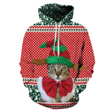 (#10 Brown Cat,L/XL)Herren Damen Weihnachten 3D Grafikdruck Hoodie Sweatshirt Pullover Tops Pullover