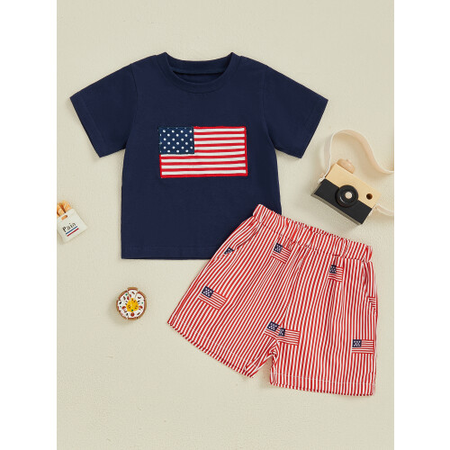 (3-4 Years, Navy Blue) Σετ ρούχων νήπια 2 τεμάχια. 2