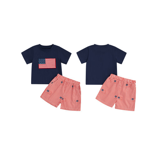 (3-4 Years, Navy Blue) Σετ ρούχων νήπια 2 τεμάχια. 1
