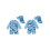 (18-24 Months, Blue) Μαγιό με καπέλο μακριά μανίκια. 2