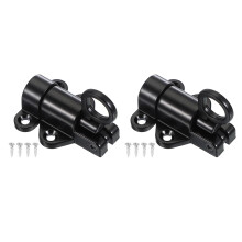 Barn Door Latch 2 Pack 90 Degree Flip Lock with Screws, Black Sliding Door Lock for Cabinet Closet
