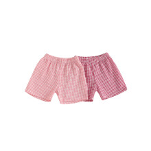 (12-18 Months, Pink) Baby Boys Girls Shorts Set Summer Elastic Waist Plaid Print Loose Fit Shorts Bottoms