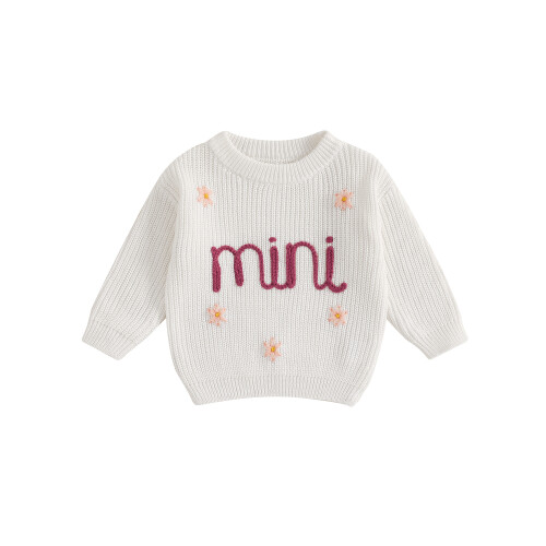(18-24 Months, White) Πουλόβερ για μωρά, πλεκτό ρούχο