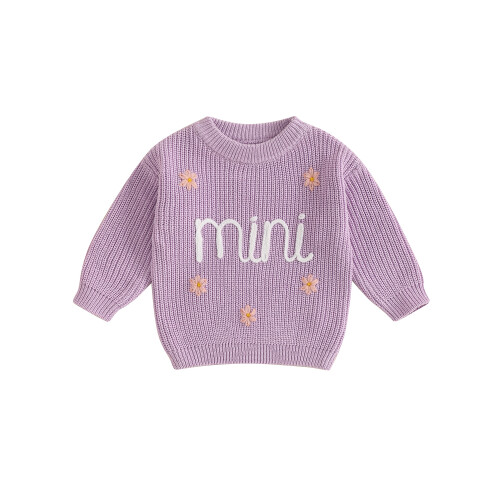 (18-24 Months, Purple) Πουλόβερ για μωρά, πλεκτό ρούχο