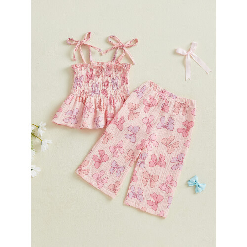 (2-3 Years, Pink) Σετ καλοκαιρινών ρούχων και μπλούζα. 1