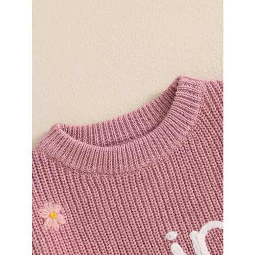 (6-9 Months, Pink) Πουλόβερ για μωρά, πλεκτό ρούχο 2