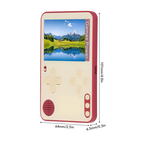 Handheld Retro Game Console 2.4" Red, 300mAh, 64x101mm 1
