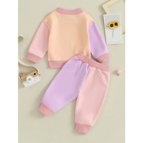 (3-4 Years, Pink) Σετ παντελονιών 2 χρωματική αντίθεση. 2