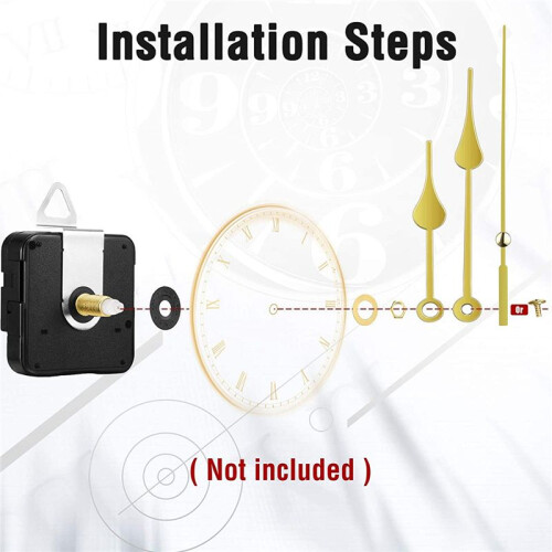 Clock Mechanism Silent Quartz Movement Machine Wall Hands Pointer Set for Replacing Clock Replacement Parts