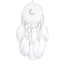 LED Dream Catcher, Handmade Dream Catchers for Bedroom Wall Hanging Home Decor Ornaments (White)