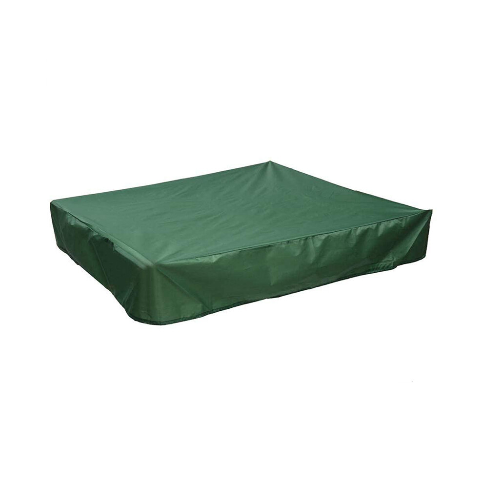 Sandbox Cover, Square Dustproof Sandbox Cover with Drawstring, Waterproof Sandpit Pool Cover, Green, 120 X 120cm