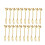 20Pcs Stainless Steel Flatware Fruit Fork Dinnerware Appetizer Snack Dessert Fork Kitchen Tableware Leaf Shape 1
