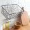 Hollow Iron Wired Basket, Storage Baskets Metal Basket Without Interlining Bathroom Kitchen Organizer Black 4