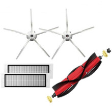 para Cepillo Principal Desmontable, Cepillo Lateral de Silicona de 5 Brazos, Cepillo de Rodillo para S6 S50 S5Max S6 MaxV S4 E4