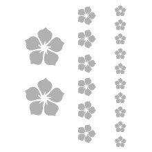 Decor 3D Flower DIY Wall Decoration Acrylic Mirror Wall Sticker Decal for Home Living Room Bedroom ,18 Pieces