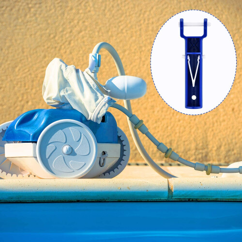 4Pcs Swimming Pool Vacuum  Handles Pool Cleaning Tool Replacement Accessories with 12Pcs V-Shaped Clip 1