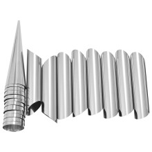 20 Pcs Cream Horn Molds Stainless Steel Cone Tubular Shaped Mold for Cannoli Tubes Croissant (Cream Cone)