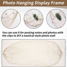 Filet de Poisson pour la Maison Cadre Photo Mural Style MéDiterranéen DéCoratif pour FêTe Nautique, Douche de BéBé, DéCor de Photographie