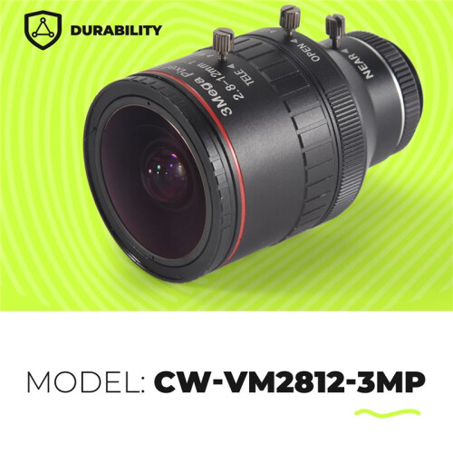 Objectif Industriel Manuel Iris Zoom 2.8-12Mm 3MP C Monture Objectif CCTV Objectif CaméRa Accessoires 2