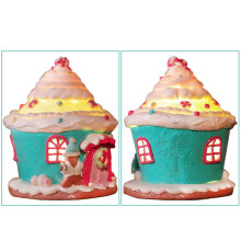 LED Christmas Gingerbread House Light House Gingerbread Decor Christmas House Tabletop Christmas Holiday Decorative,B