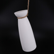 White Ceramic Vase Minimalist Style Decoration,Modern Home Decoration Porcelain Vase Matte Design (B Style)