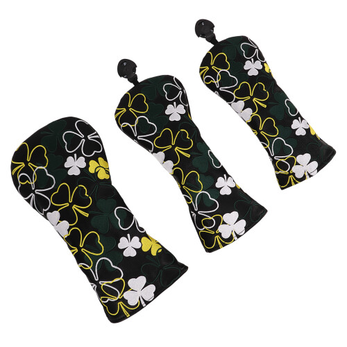 3PCS Golf Club Headcovers for Driver Woods