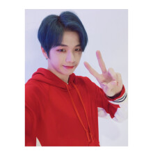 Pintura DIY Diamante Sim Vermelha Kang Daniel Strass Círculo Completo Diamante Pintura de Parede Decoração de Quarto