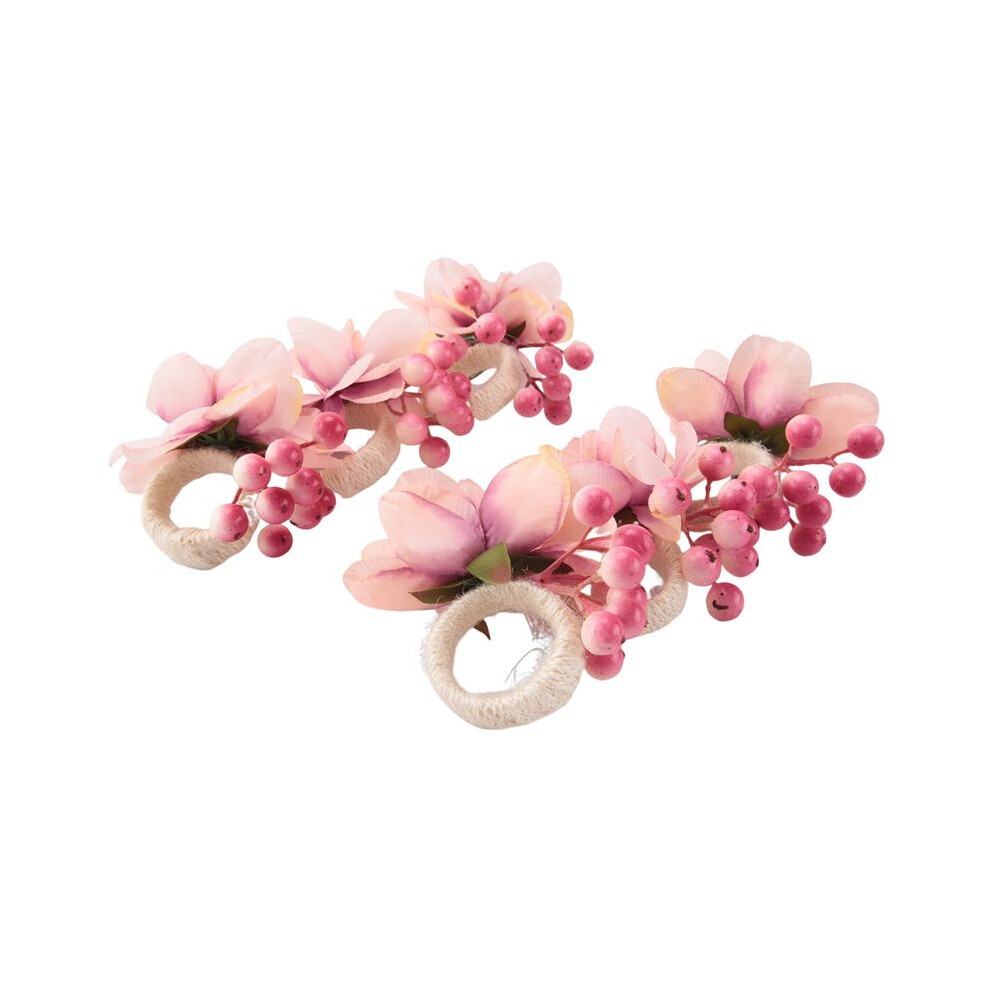 Flower Napkin Rings 6Pcs, Napkin Rings Holder, Spring Floral Serviette Buckles Holder Table Decorations, A 4712720985890