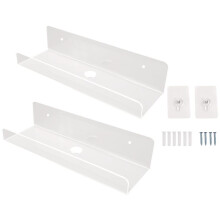 2PCS Clear Acrylic Wall Shelf Floating Book Shelves for Wall, Display Wall Shelves for Bathroom, Bedroom, Kitchen