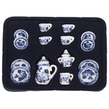 1/12th Dining Ware China Ceramic Tea Set Dolls House Miniatures Flower
