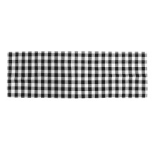 Plaid Valances for Kitchen Farmhouse Check Plaid Valances for Window Treatment Decor (Black and White)