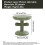 Bedside Table with Flower Shape and Adjustable Stability Base, Small Round Side Table for Bedroom Sofa (Beige) 2