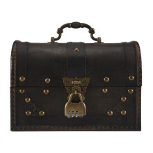 Chic Pirate Smycken FöRvaringslåDa Fodral HåLlare Vintage Skattkista för TräOrganisator Stor