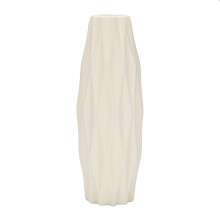 Flower Vase Decoration Home Plastic Vase White Imitation Ceramic Flower Basket Nordic Decoration Vases (White)